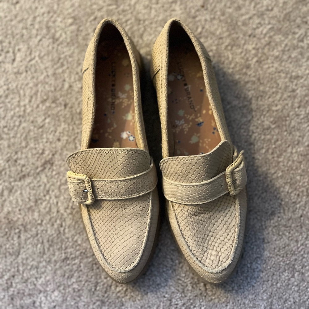 Women's Beige Loafers